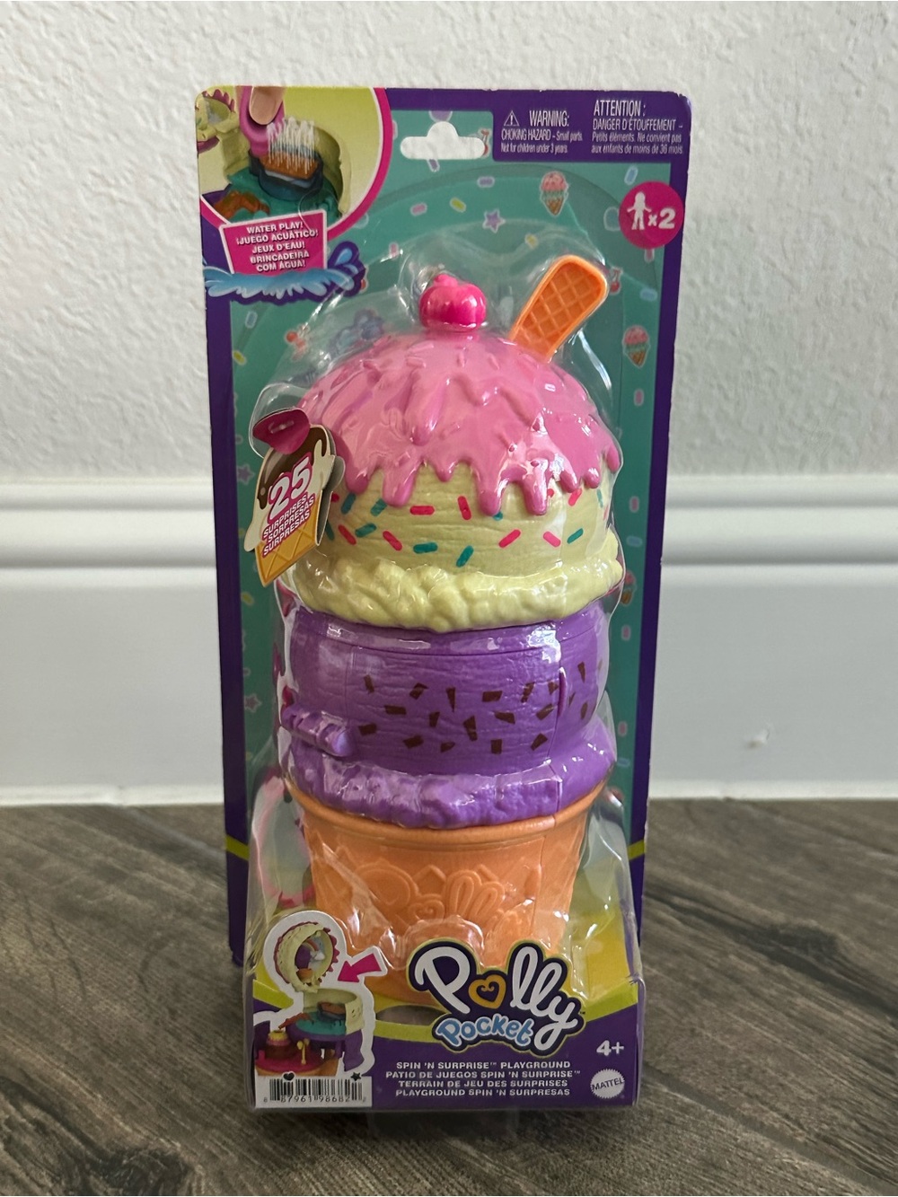 Polly Pocket Spin N Surprise Ice Cream Cone with 25 suprises